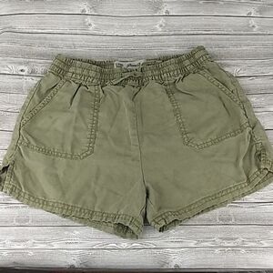 Denim Co. Olive chambray shorts